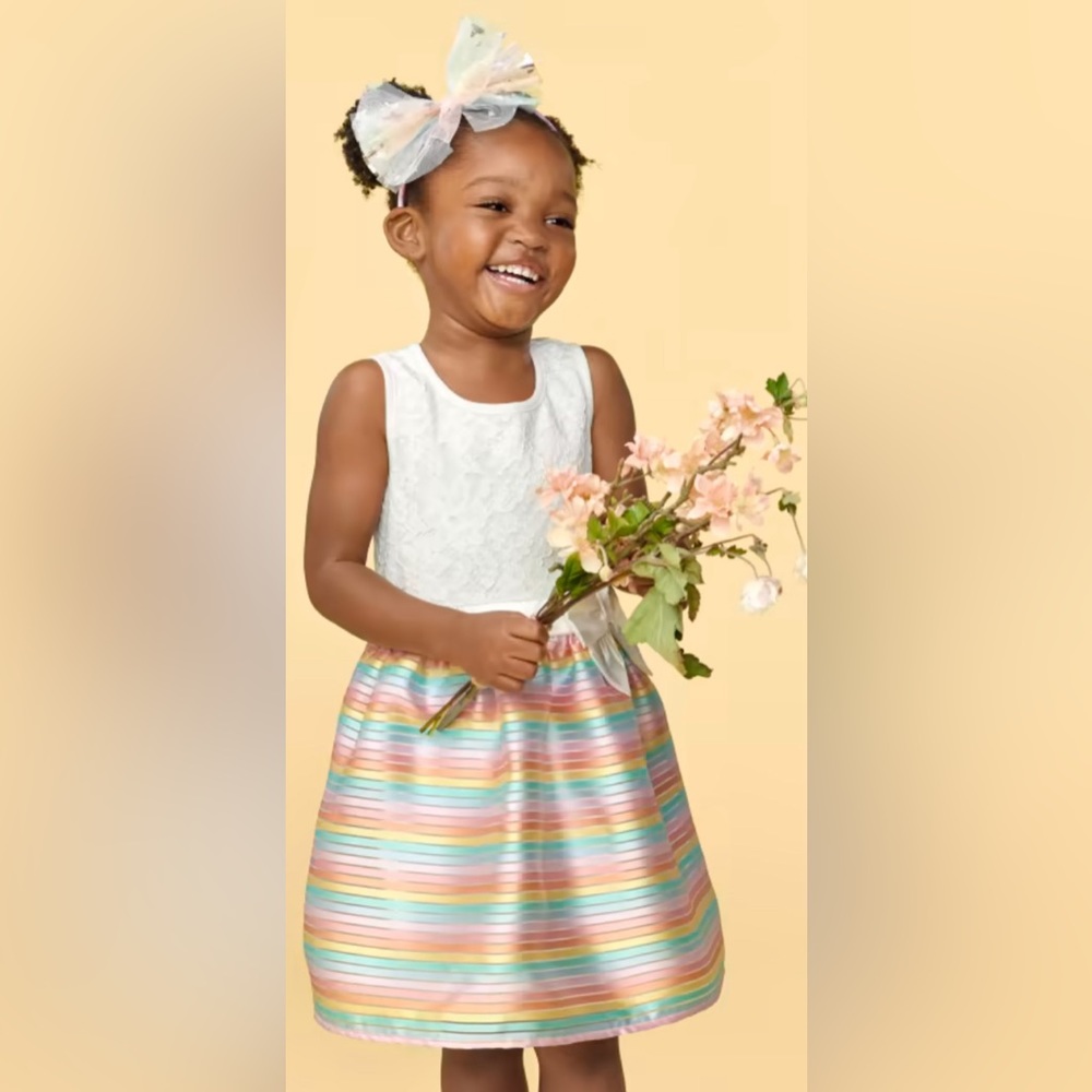 White Lace Rainbow Dress